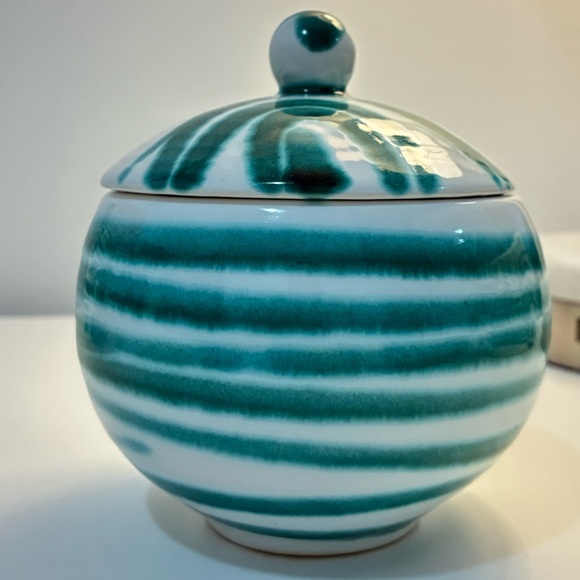 16pc Vintage Gmundener Keramik Austria Dizzy Green Flamed Tea / Coffee Set - Picture 11 of 15